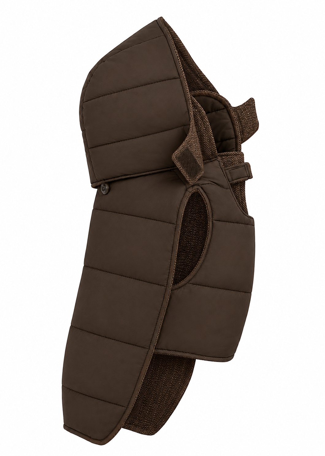 Cappotto imbottito con chiusura sui fianchi