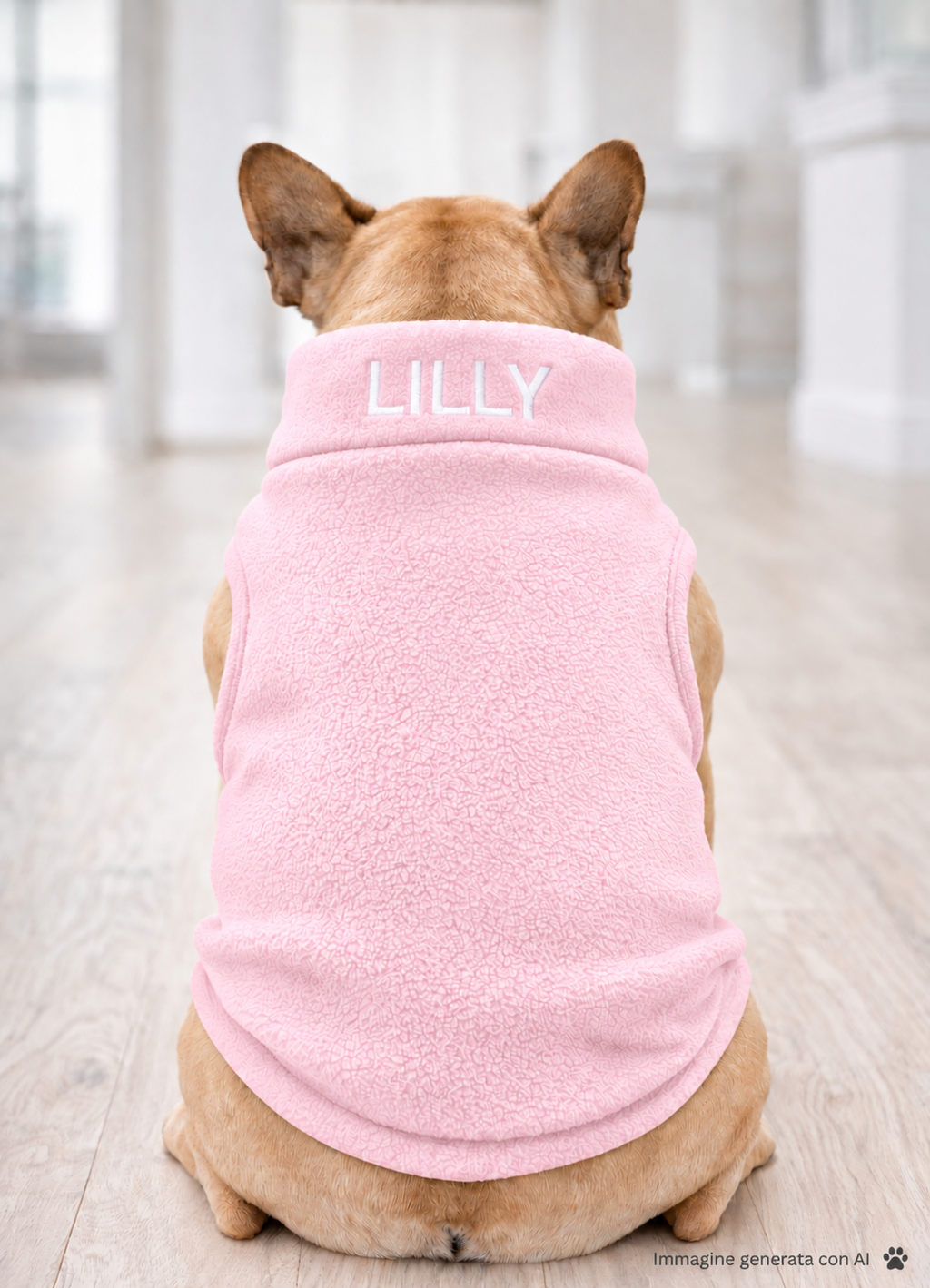 Pile con collo a lupetto personalizzabile