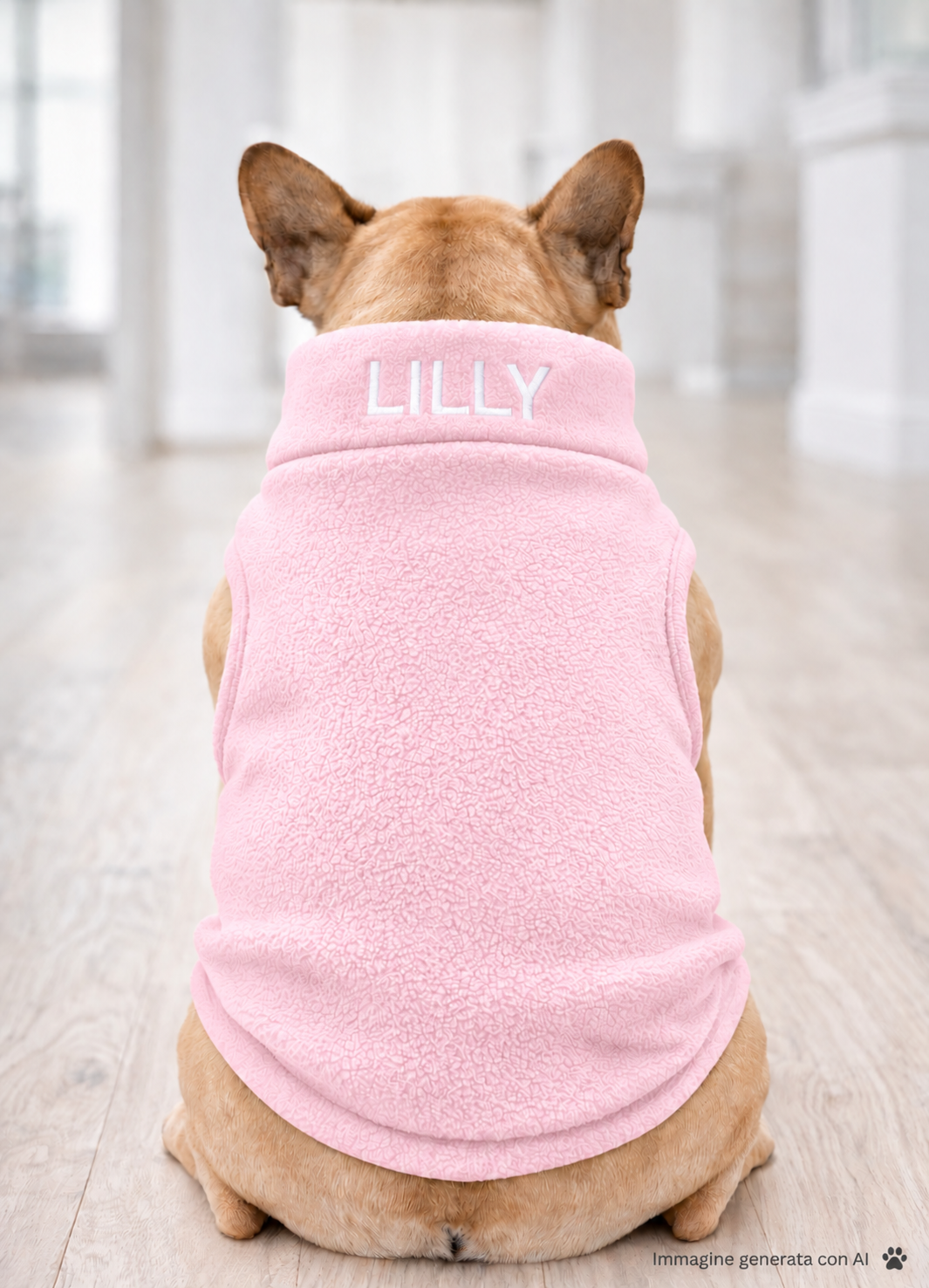 Pile con collo a lupetto personalizzabile
